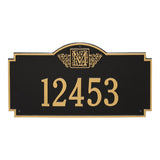 Whitehall Monogram Estate Wall 1-Line Personalized Plaque - Black/Gold