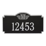 Whitehall Monogram Estate Wall 1-Line Personalized Plaque - Black/Silver