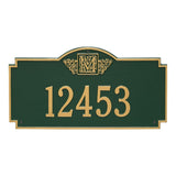 Whitehall Monogram Estate Wall 1-Line Personalized Plaque - Green/Gold