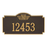 Whitehall Monogram Estate Wall 1-Line Personalized Plaque - Bronze/Gold