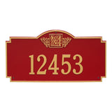 Whitehall Monogram Estate Wall 1-Line Personalized Plaque - Red/Gold