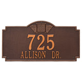 Whitehall Monogram Estate Wall 2-Line Personalized Plaque - Antique Copper