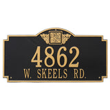 Whitehall Monogram Estate Wall 2-Line Personalized Plaque - Black/Gold