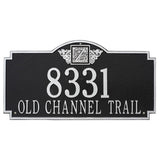 Whitehall Monogram Estate Wall 2-Line Personalized Plaque - Black/Silver