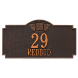 Whitehall Monogram Estate Wall 2-Line Personalized Plaque - Oil-Rubbed Bronze