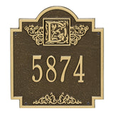 Whitehall Monogram Standard Wall 1-Line Personalized Plaque - Antique Brass