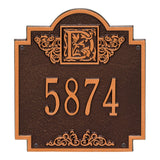 Whitehall Monogram Standard Wall 1-Line Personalized Plaque - Antique Copper