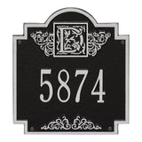 Whitehall Monogram Standard Wall 1-Line Personalized Plaque - Black/Silver