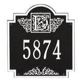 Whitehall Monogram Standard Wall 1-Line Personalized Plaque - Black/White