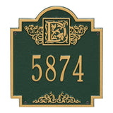 Whitehall Monogram Standard Wall 1-Line Personalized Plaque - Green/Gold