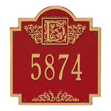 Whitehall Monogram Standard Wall 1-Line Personalized Plaque - Red/Gold