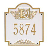 Whitehall Monogram Standard Wall 1-Line Personalized Plaque - White/Gold