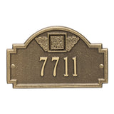 Whitehall Monogram Petite Wall 1-Line Personalized Plaque - Antique Brass