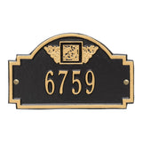 Whitehall Monogram Petite Wall 1-Line Personalized Plaque - Black/Gold