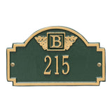 Whitehall Monogram Petite Wall 1-Line Personalized Plaque - Green/Gold