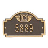 Whitehall Monogram Petite Wall 1-Line Personalized Plaque - Bronze/Gold