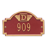 Whitehall Monogram Petite Wall 1-Line Personalized Plaque - Red/Gold
