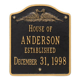 Whitehall Wedding Plaque Standard Wall 2-Line Personalized Plaque - Black/Gold