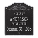 Whitehall Wedding Plaque Standard Wall 2-Line Personalized Plaque - Black/Silver