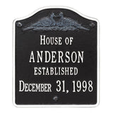 Whitehall Wedding Plaque Standard Wall 2-Line Personalized Plaque - Black/White