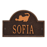 Whitehall Cat Arch Mini 1-Line Wall Personalized Plaque - Antique Copper