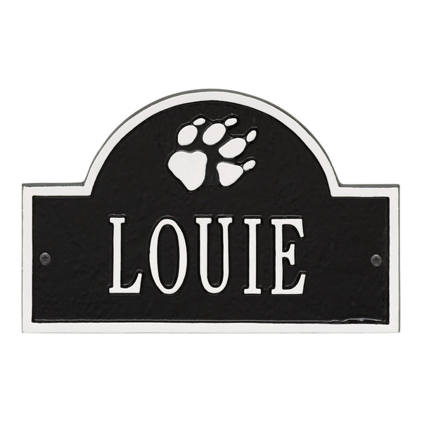Whitehall Products Whitehall Dog Paw Arch Mini 1-Line Wall Personalized Plaque