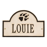 Whitehall Dog Paw Arch Mini 1-Line Wall Personalized Plaque - Weathered Limestone/Dark Bronze