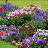 Whitehall Dog Paw Arch Mini 2-Line Lawn Personalized Plaque - lifestyle