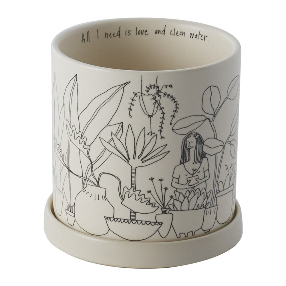 Plant Lady Ceramic Pots By Accent Decor