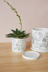 Plant Lady Ceramic Pots By Accent Decor