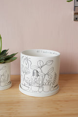 Plant Lady Ceramic Pots By Accent Decor