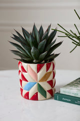 Cozy Quilt Pots By Accent Decor