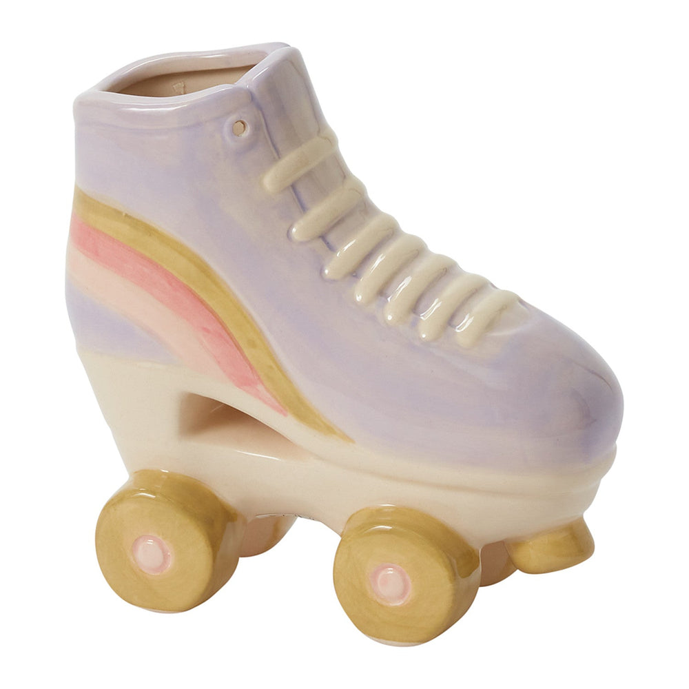 Rollerskate Ceramic Planter By Accent Decor
