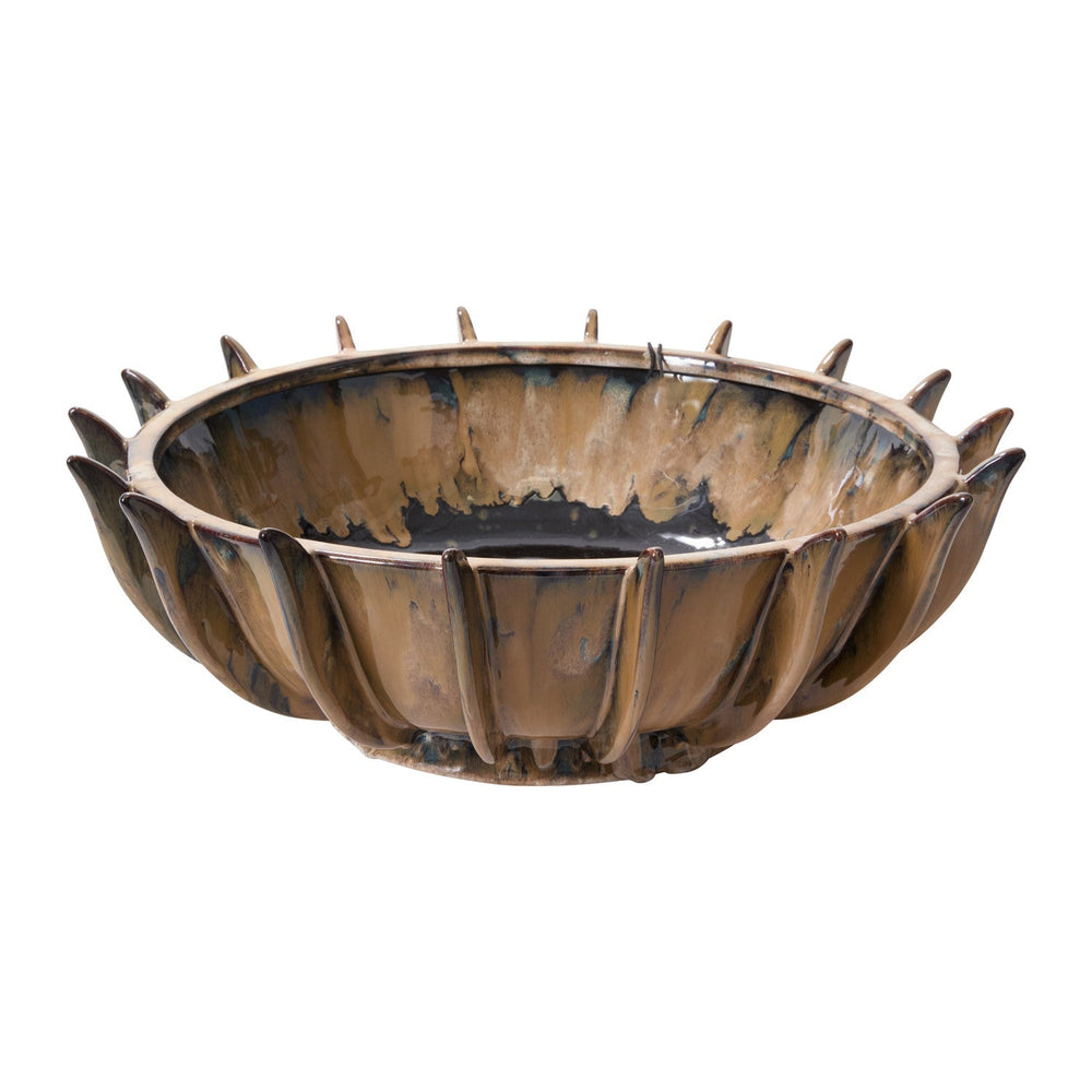 Iliad Reactive Glaze Sculptural Bowl By Accent Decor