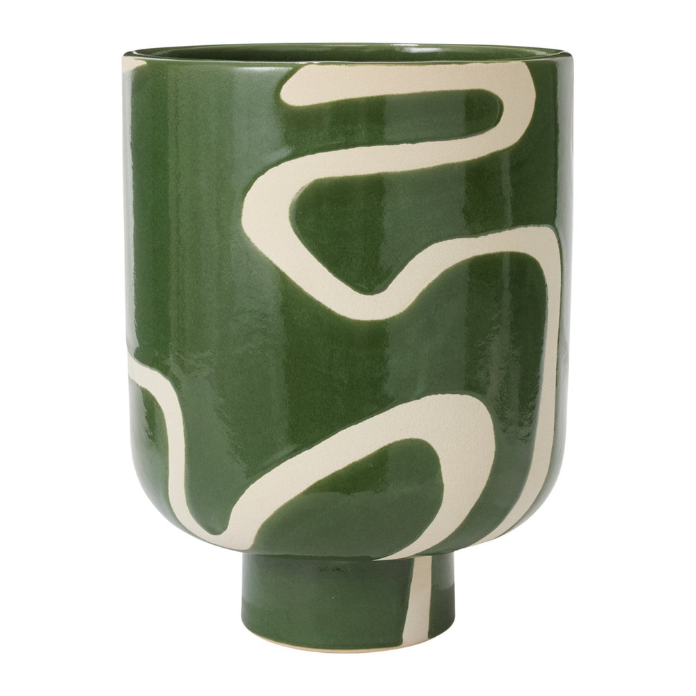 Curvature Glossy Matte Pot By Accent Decor