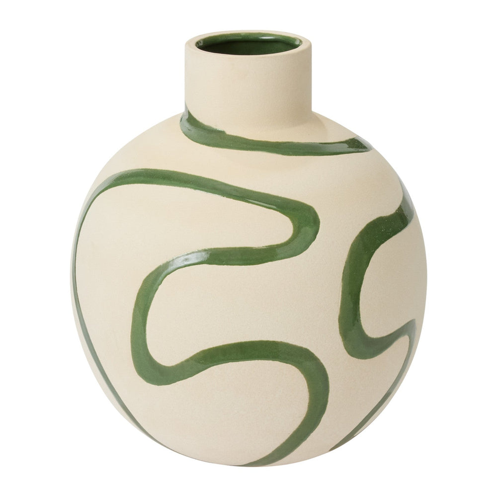 Curvature Hand-Painted Glossy Vase By Accent Decor