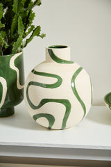 Curvature Hand-Painted Glossy Vase By Accent Decor