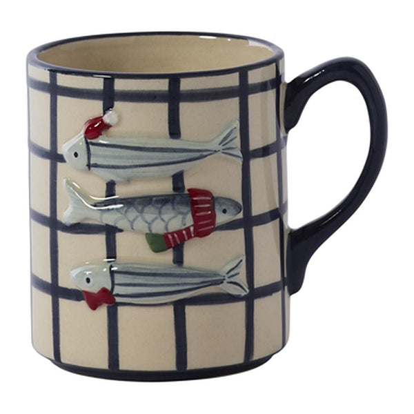 Accent Decor Festive Fish Decorative Mug (Set of 2) By Accent Decor