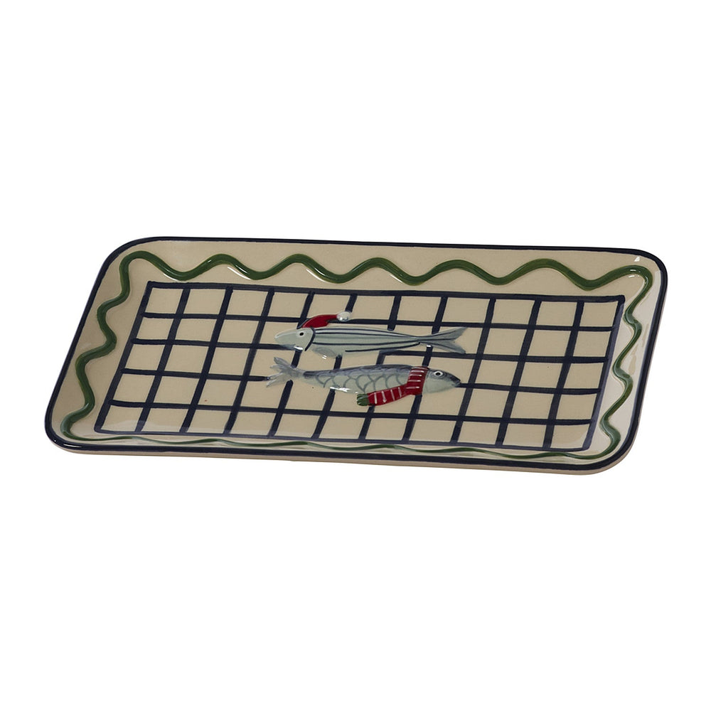 Festive Fish Decorative Platter By Accent Decor