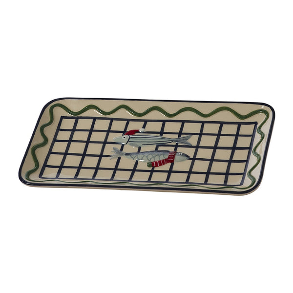 Accent Decor Festive Fish Decorative Platter (Set of 2) By Accent Decor