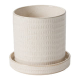 Morse with Saucer Textured Glossy Pots By Accent Decor