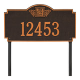 Whitehall Monogram Estate Lawn 1-Line Personalized Plaque - Oil-Rubbed Bronze