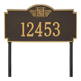 Whitehall Monogram Estate Lawn 1-Line Personalized Plaque - Bronze/Gold