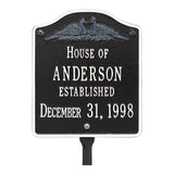 Whitehall Wedding Plaque Standard Lawn 2-Line Personalized Plaque - Black/White