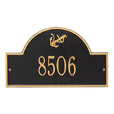 Whitehall Anchor Arch 1-Line Personalized Address Plaque - Black/Gold