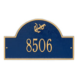 Whitehall Anchor Arch 1-Line Personalized Address Plaque - Blue/Gold