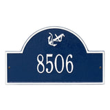 Whitehall Anchor Arch 1-Line Personalized Address Plaque - Blue/White