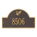 Whitehall Anchor Arch 1-Line Personalized Address Plaque - Bronze/Gold