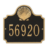 Whitehall Conch Personalized Plaque - Black/Gold