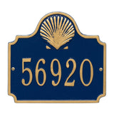 Whitehall Conch Personalized Plaque - Blue/Gold
